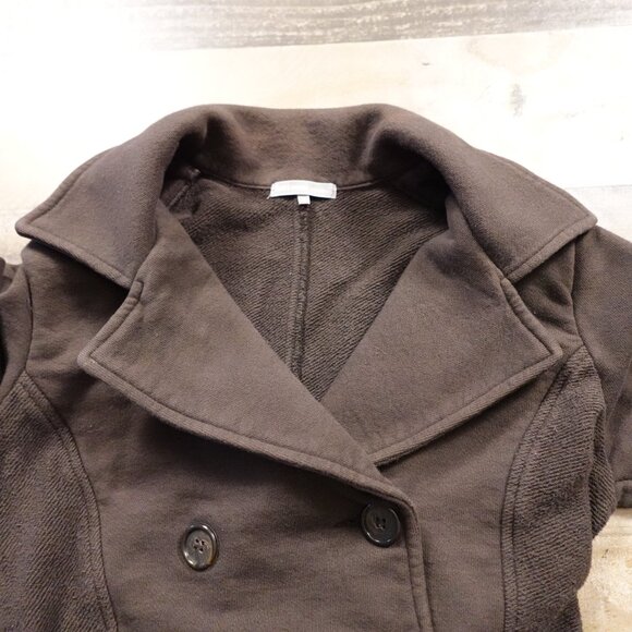 James Perse Cotton Double-Breasted Jacket Women’s Size 2 (Fits Like M 6–8) Brown - Picture 8 of 13
